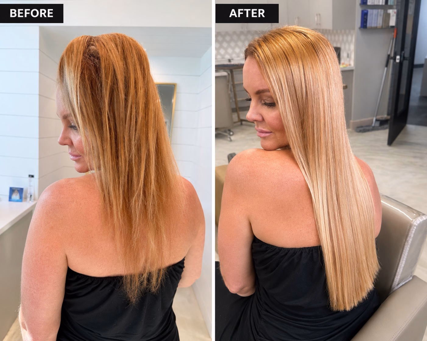 Before and after transformation