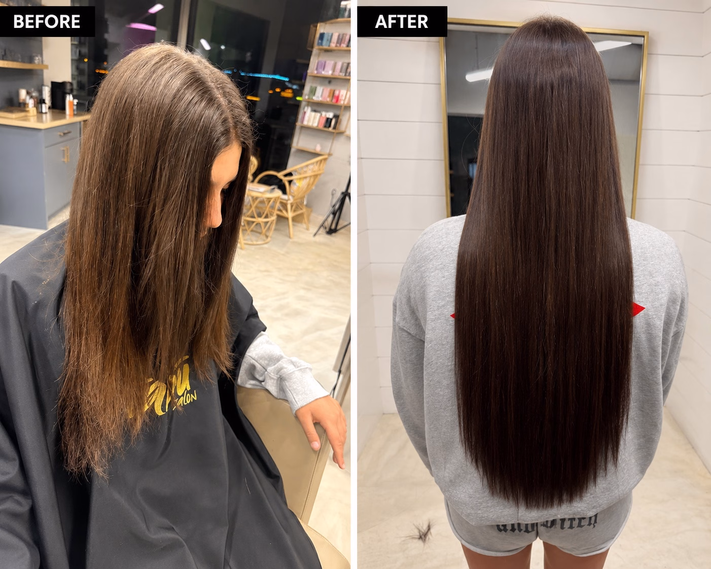 Before and after transformation