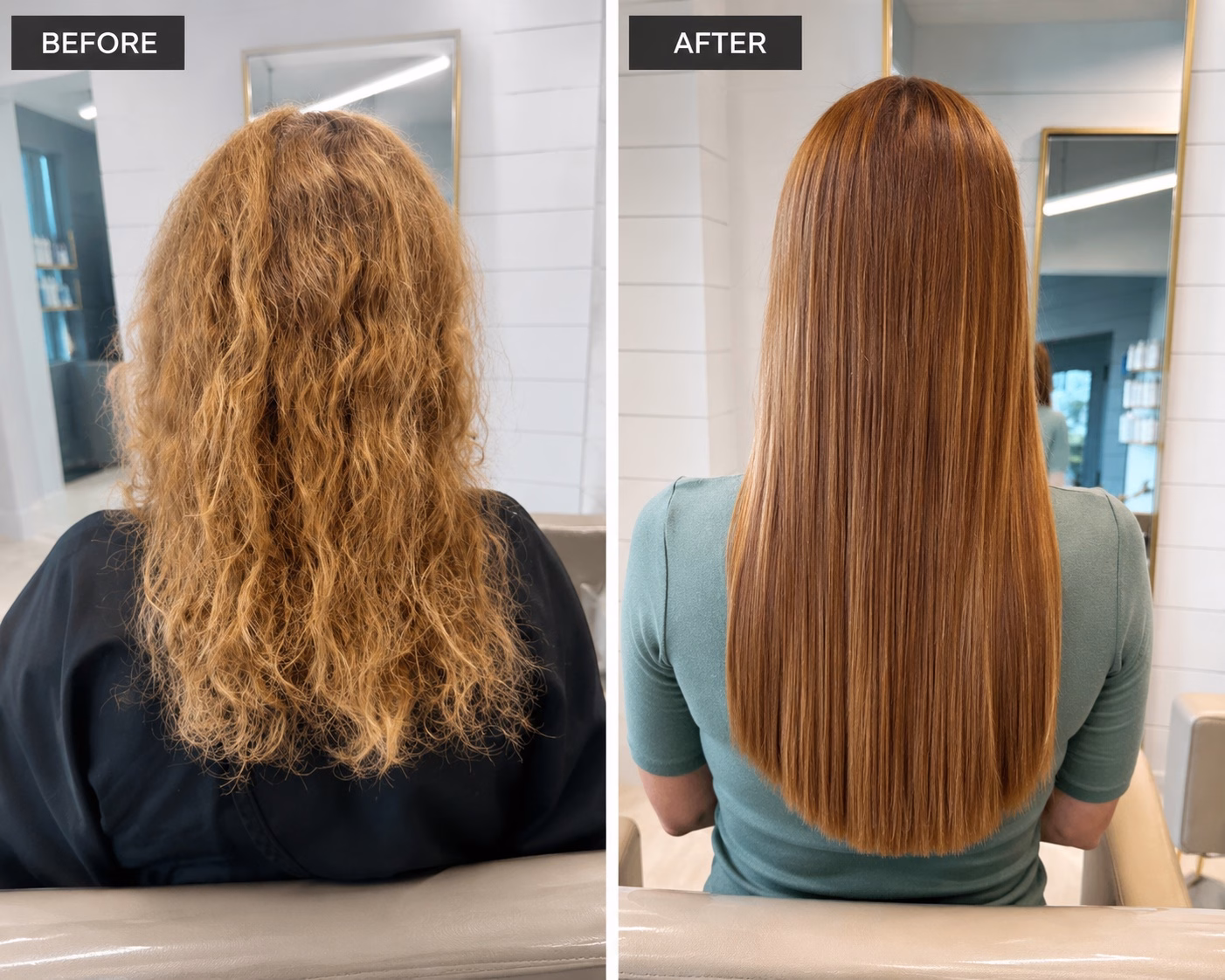 Before and after transformation