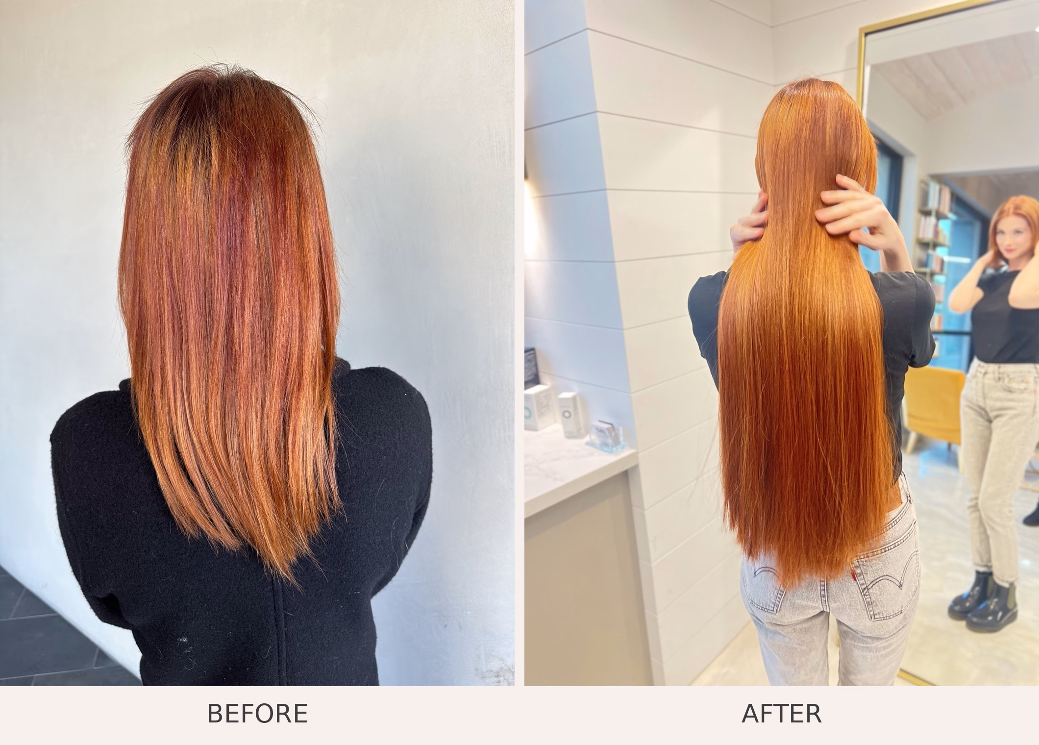 Before and after transformation